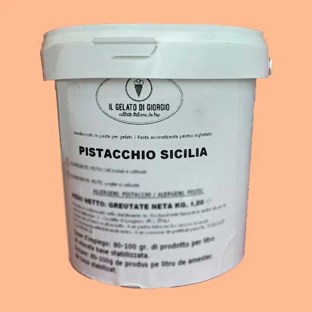 Găleată de pastă de fistic de Sicilia